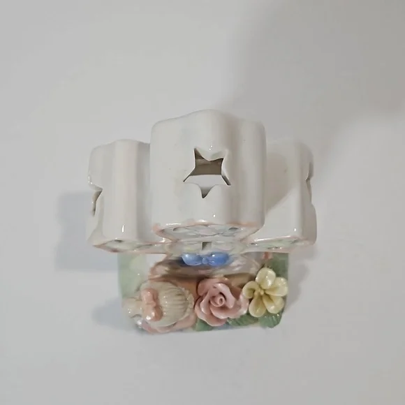 Designspirations Ceramic Cutout Cross w/ Praying Girl Tea Light Candle Holder - Picture 6 of 7
